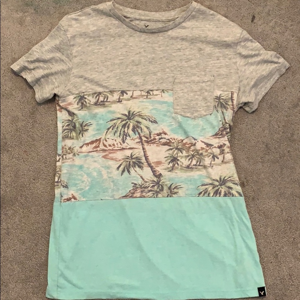 American eagle palm tree short sleeve